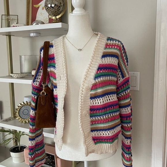 Vigoss Sweaters - Multicolor Striped Women's Sweater Size L